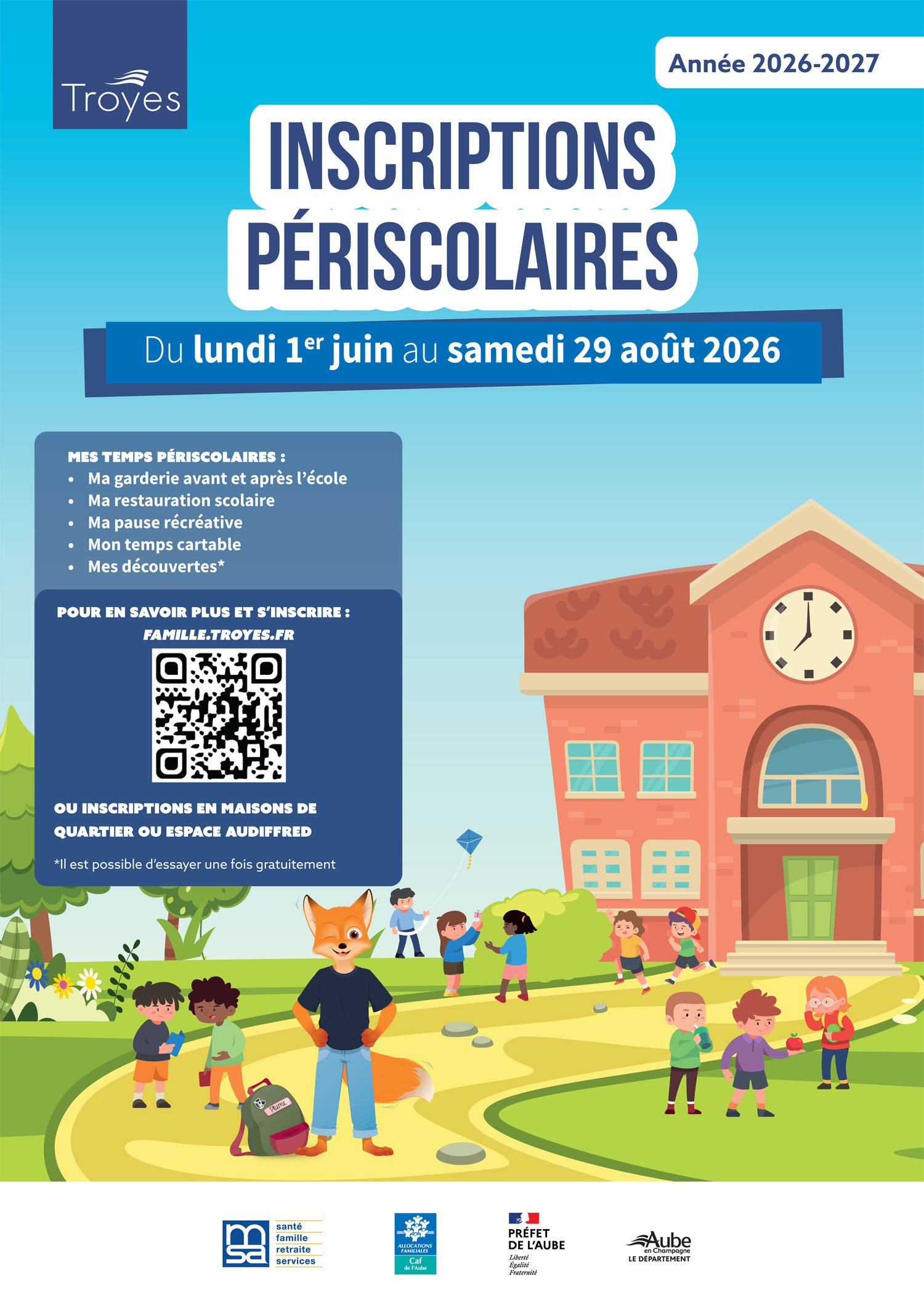 Affiche inscriptions périscolaires