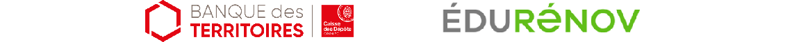 Logos banque des territoires et Edurenov