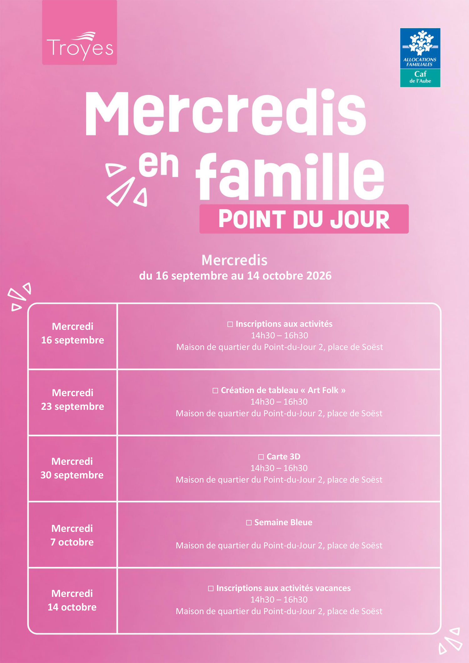 activités ados mercredis